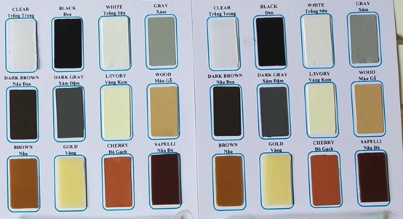 Màu sắc keo silicon (keo silicone)
