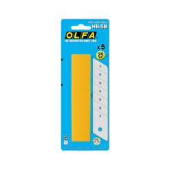 Olfa HB-5B (HB5K) | Hộp 05 Lưỡi Dao Cắt Công Nghiệp Nặng Màu Bạc Đóng Vỉ